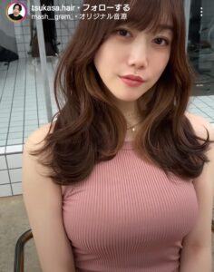 【画像】ヘアサロンさん、爆乳女子をカットモデルにしてしまう